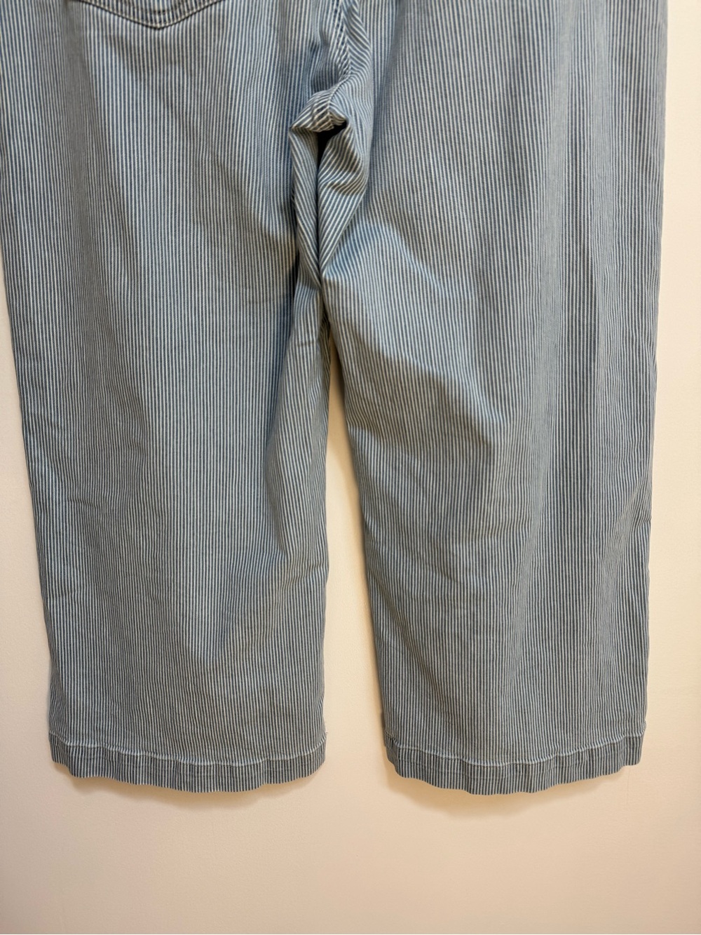 Gap Denim High Rise Wide Leg Crop Striped Jeans Women Size 18 34 Regular Preppy - Picture 8 of 11